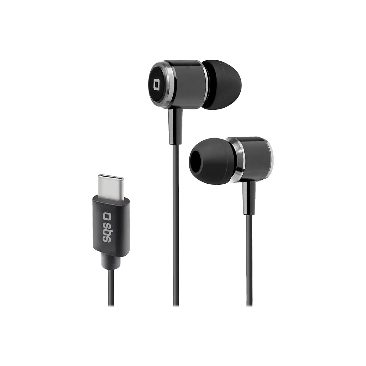 SBS Studio Mix 100C - Ohrhörer mit Mikrofon - im Ohr - kabelgebunden - USB-C - Schwarz