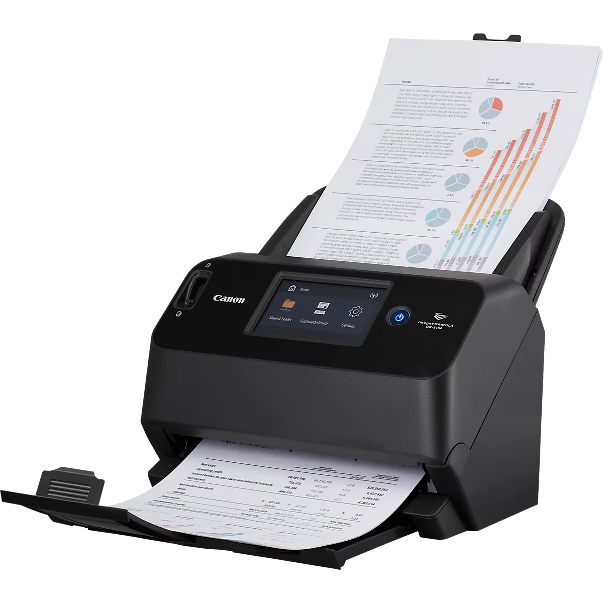 Scanner Canon imageFORMULA DR-S150, 45 pages ou 90 images par minute, chargeur automatique de documents, USB, LAN