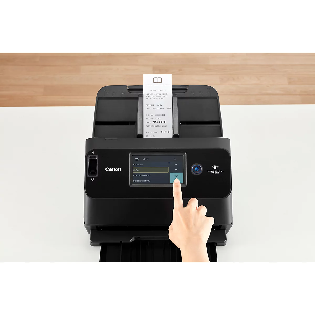 Scanner Canon imageFORMULA DR-S150, 45 pages ou 90 images par minute, chargeur automatique de documents, USB, LAN