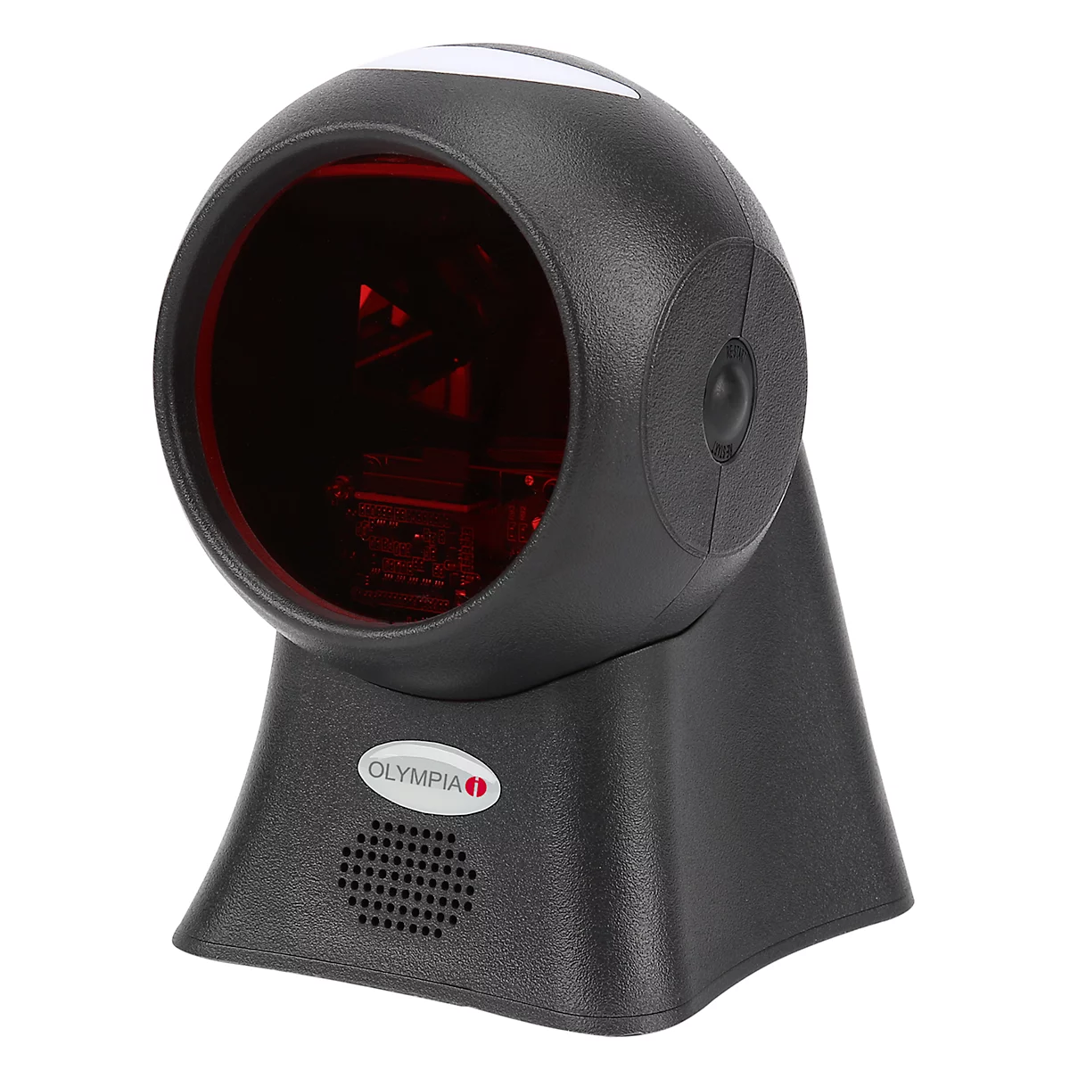 Scanner de codes à barres Olympia LS 7000, pour codes à barres de différents formats avec W 10-420 mm, distance 10-520 mm, IP42, USB/PS-2/RS232, avec câbles de connexion, noir