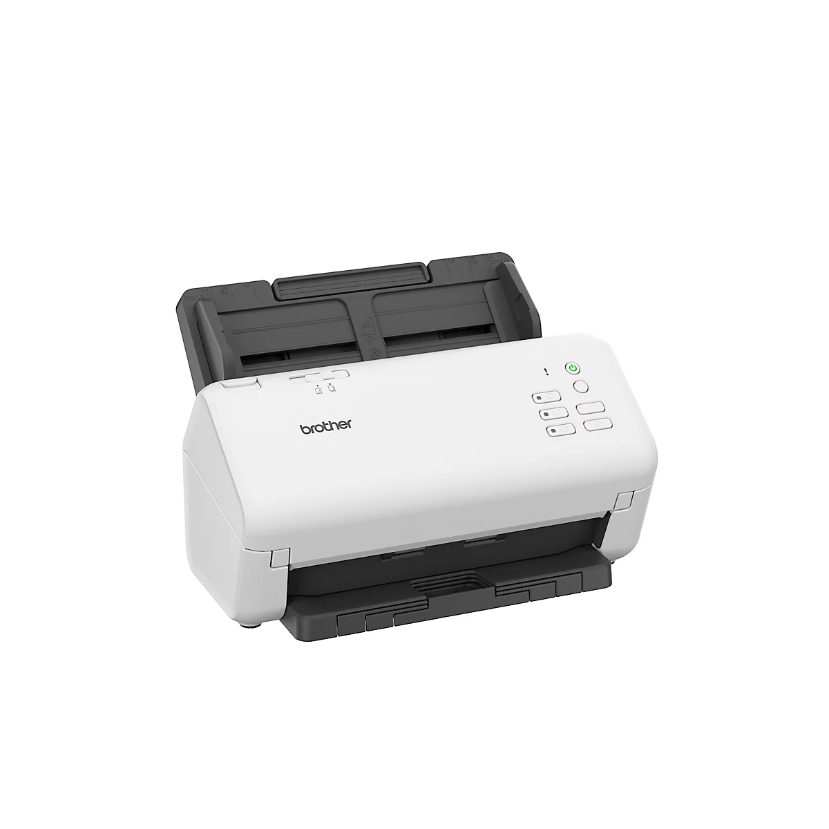 Scanner de documents Brother ADS-4300N, noir et blanc/couleur, 40 ppm &amp; 80 ipm, ADF recto-verso, scan mobile, écran LED, USB/LAN, jusqu'à A4