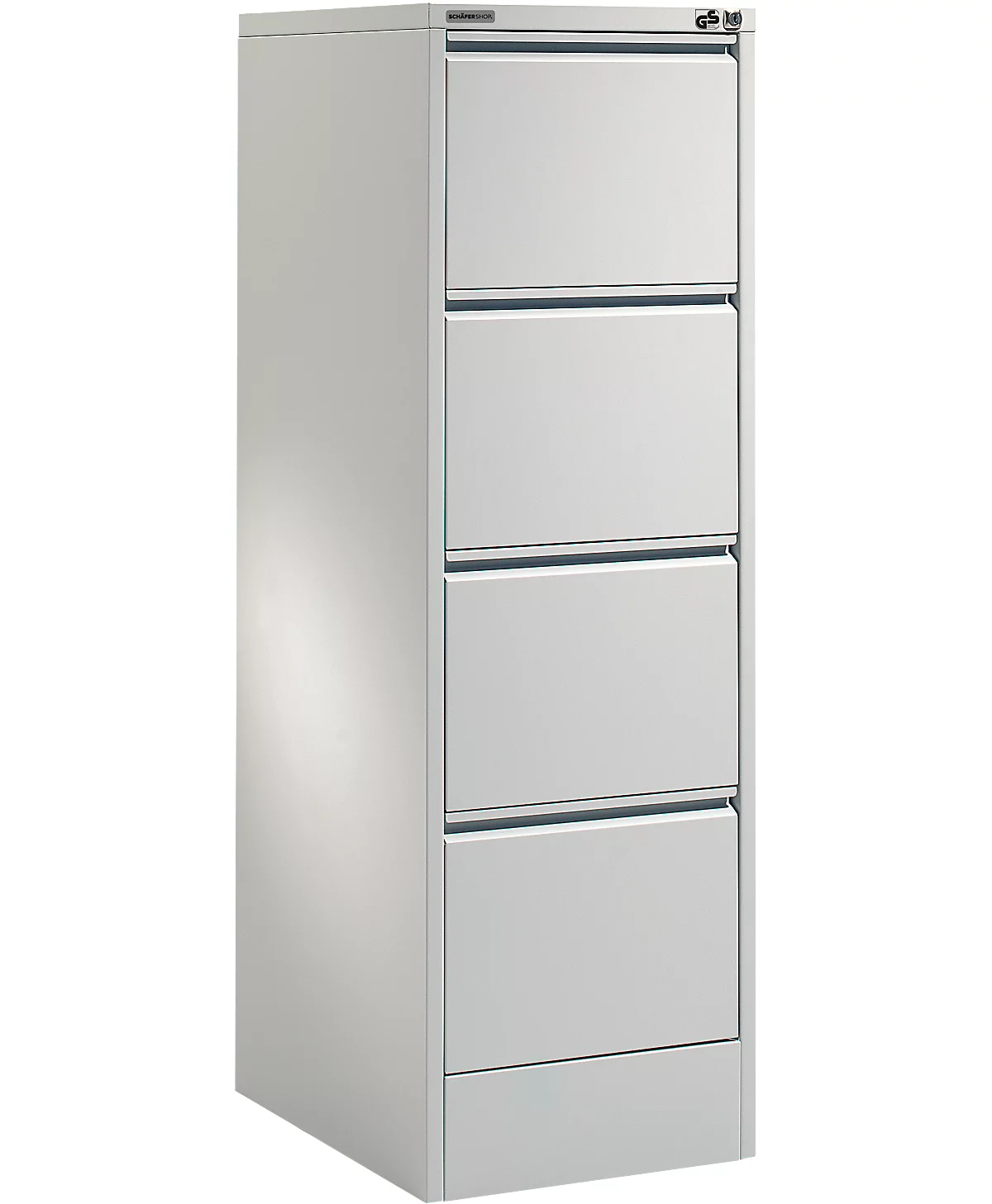 Schäfer Shop Armario archivador Select MS iCONOMY, acero, 1 vía, marco abierto, ancho 425 mm, aluminio blanco RAL 9006