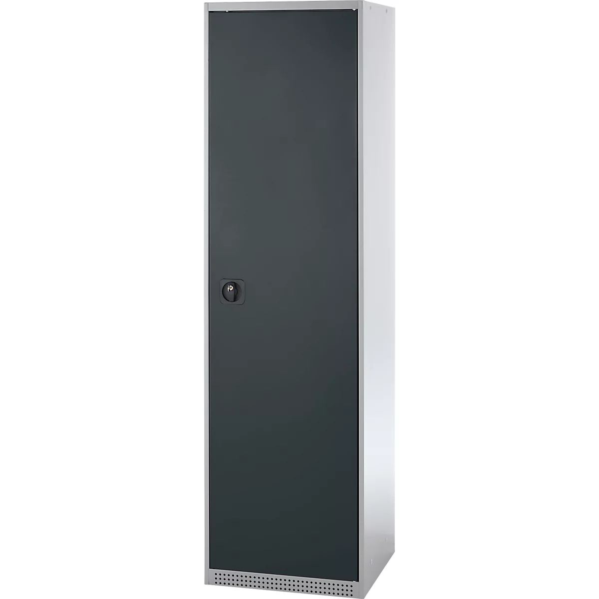 Schäfer Shop Armoire à matériel Genius FS, 5 HC, verrouillable, 2 tablettes/6 tiroirs, jusqu'à 250 kg, L 545 x P 520 x H 1950 mm, acier, alu blanc/gris anthracite