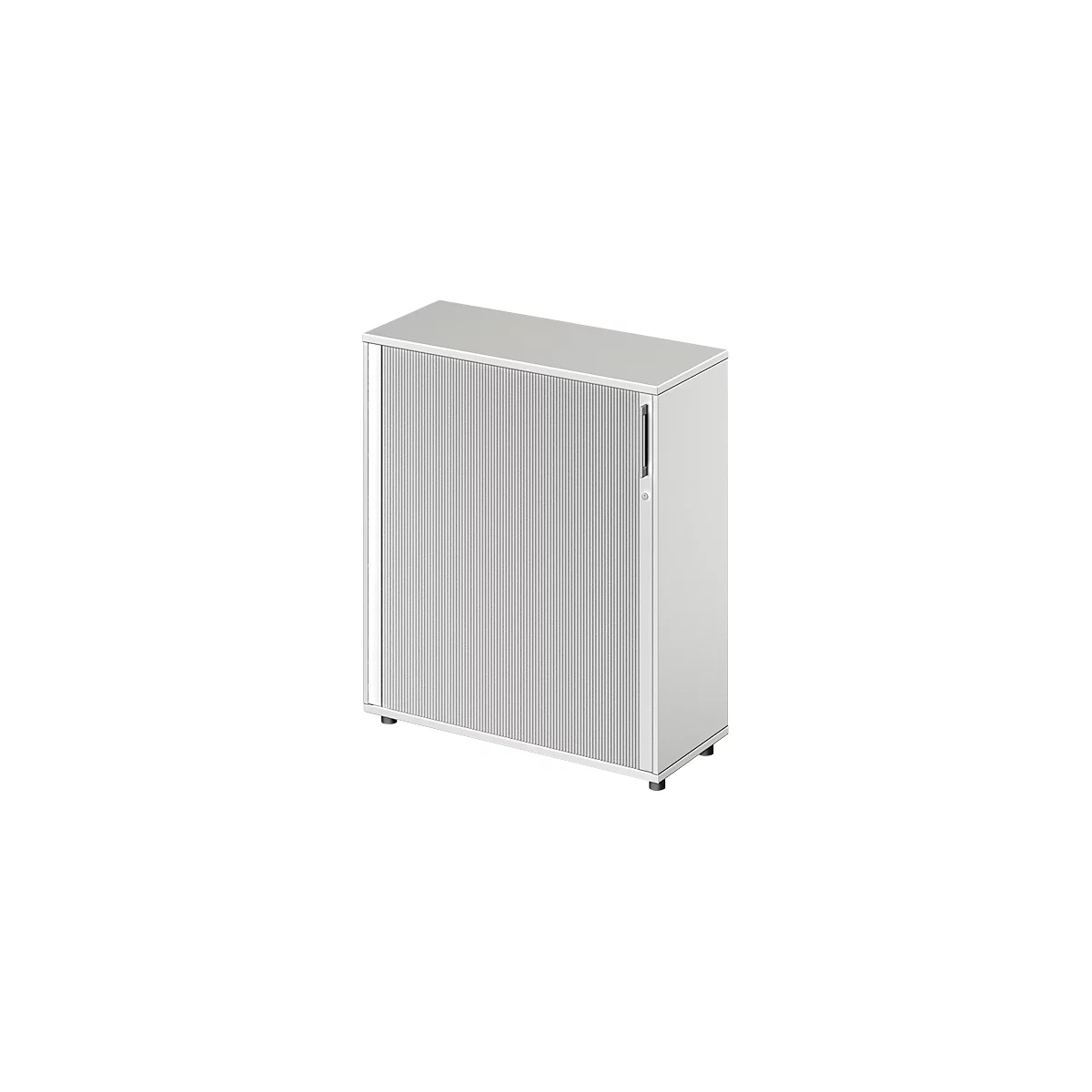 Schäfer Shop Armoire Genius à rideau transversal TETRIS WOOD, 3 HC, L 1000 mm, hauteur avec patins, gris clair
