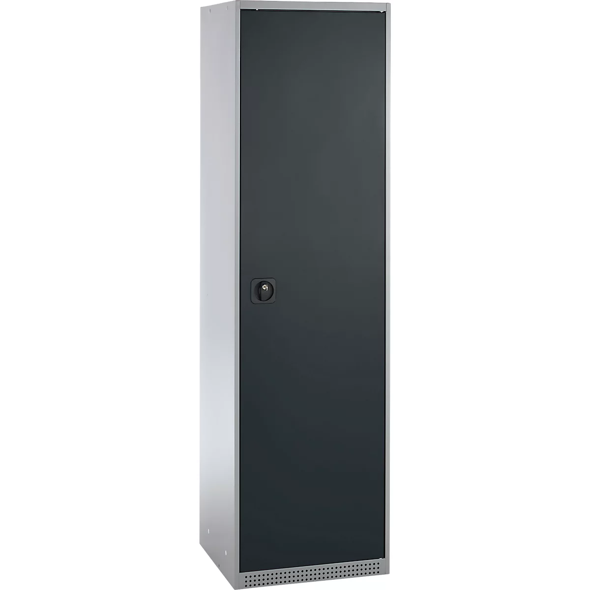 Schäfer Shop Armoire multi-usages Genius FS, modulaire, extensible individuellement, 2 étagères, jusqu'à 250 kg, L 545 x P 520 x H 1950 mm, acier, blanc aluminium/gris anthracite