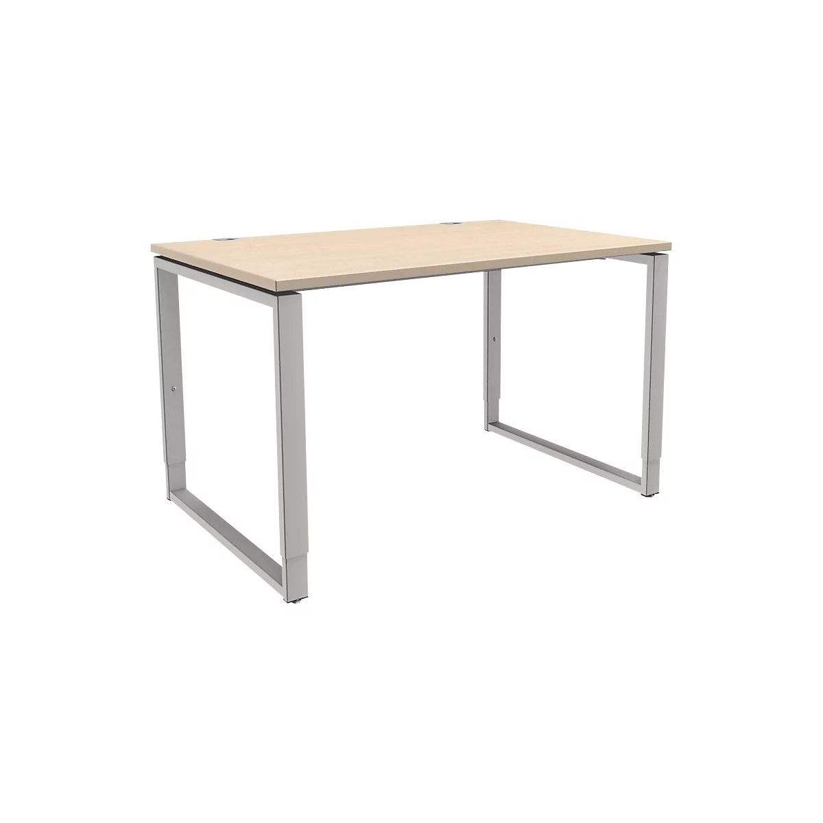 Schäfer Shop Bureau Genius Modena Flex, réglable en hauteur, forme rectangulaire, pied en forme d'étrier, largeur 1200 mm, blanc