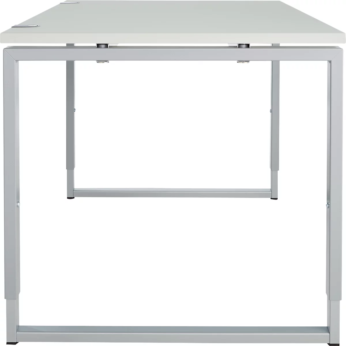Schäfer Shop Bureau Genius Modena Flex, réglable en hauteur, forme rectangulaire, pied en forme d'étrier, largeur 1200 mm, gris clair