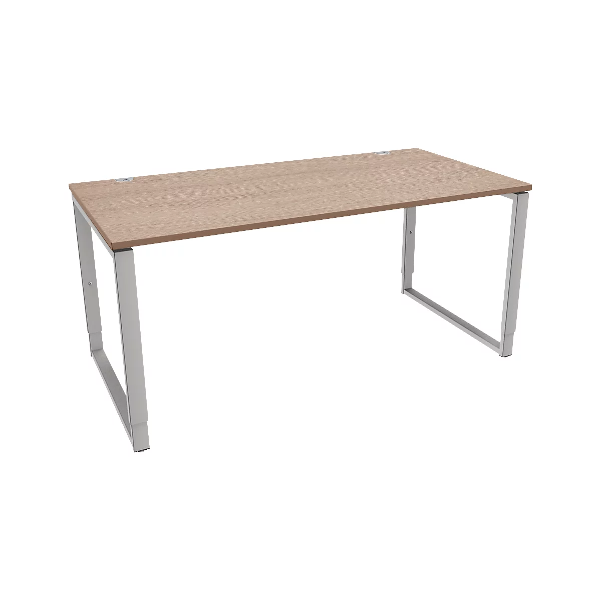 Schäfer Shop Bureau Genius Modena Flex, réglable en hauteur, forme rectangulaire, pied en forme d'étrier, largeur 1600 mm, décor chêne