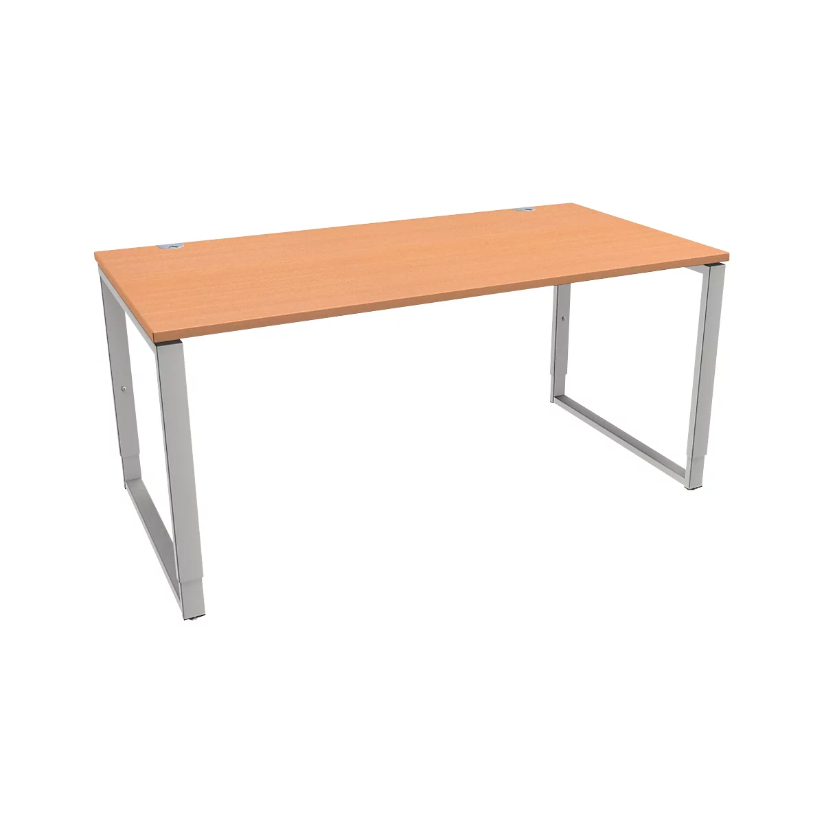 Schäfer Shop Bureau Genius Modena Flex, réglable en hauteur, forme rectangulaire, pied en forme d'étrier, largeur 1600 mm, décor hêtre