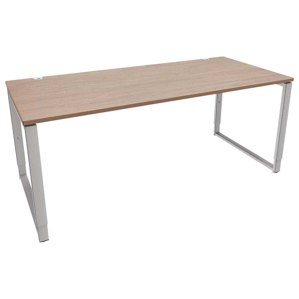 Schäfer Shop Bureau Genius Modena Flex, réglable en hauteur, forme rectangulaire, pied en forme d'étrier, largeur 1800 mm, décor chêne