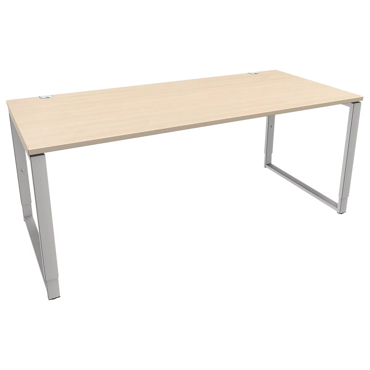 Schäfer Shop Bureau Genius Modena Flex, réglable en hauteur, forme rectangulaire, pied en forme d'étrier, largeur 1800 mm, décor érable