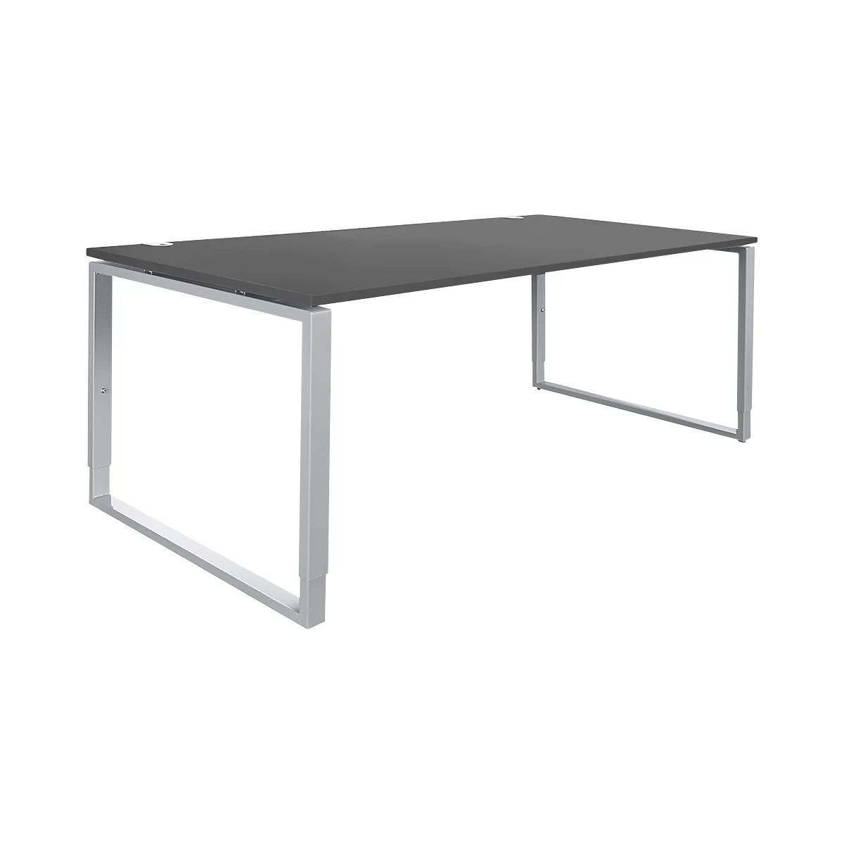 Schäfer Shop Bureau Genius Modena Flex, réglable en hauteur, forme rectangulaire, pied en forme d'étrier, largeur 1800 mm, graphite