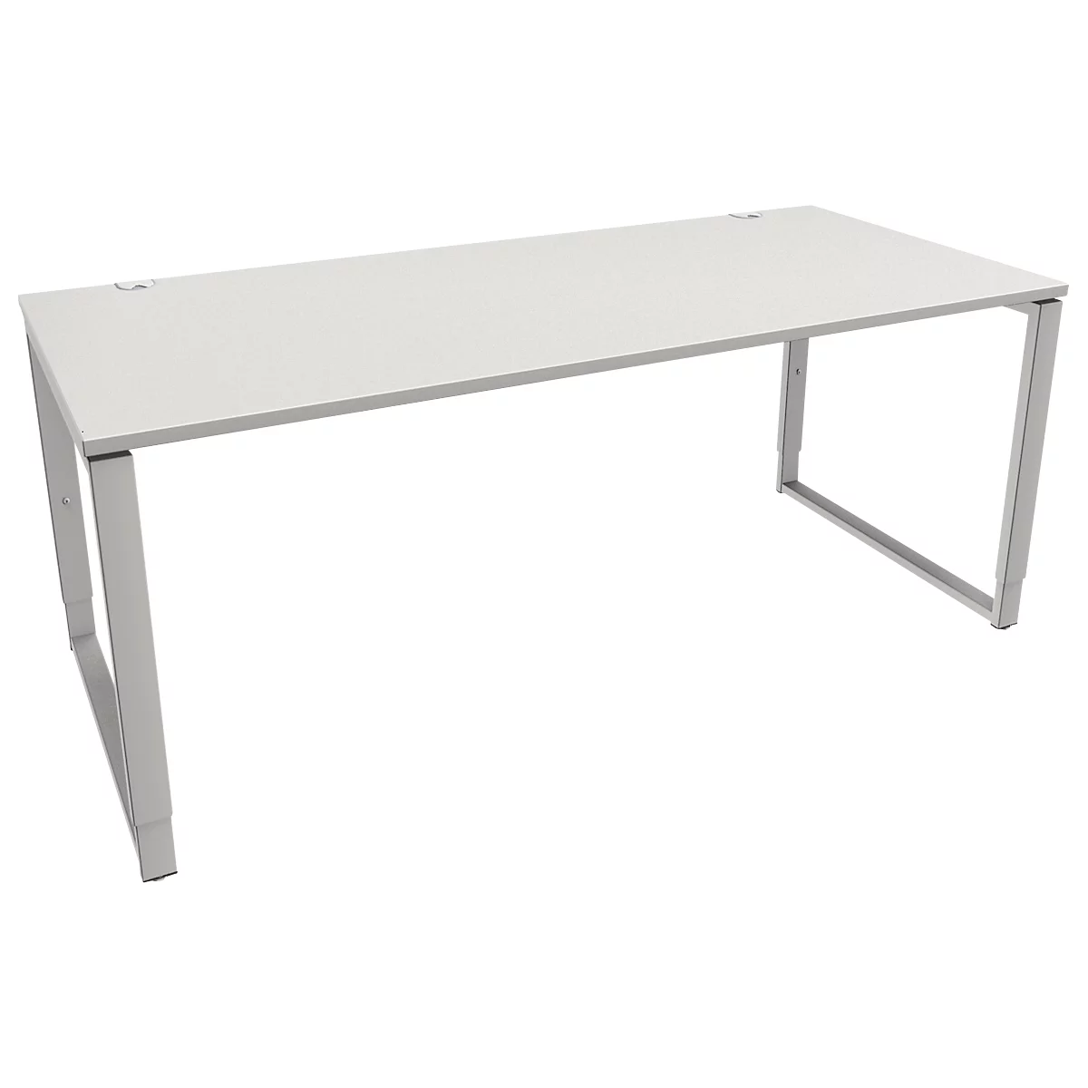 Schäfer Shop Bureau Genius Modena Flex, réglable en hauteur, forme rectangulaire, pied en forme d'étrier, largeur 1800 mm, gris clair