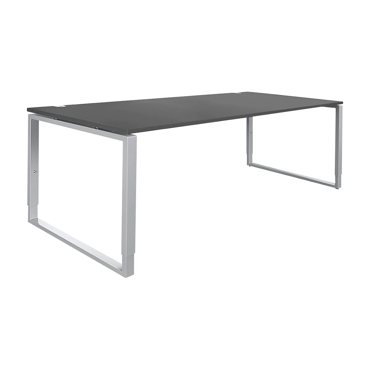 Schäfer Shop Bureau Genius Modena Flex, réglable en hauteur, forme rectangulaire, pied en forme d'étrier, largeur 2000 mm, graphite