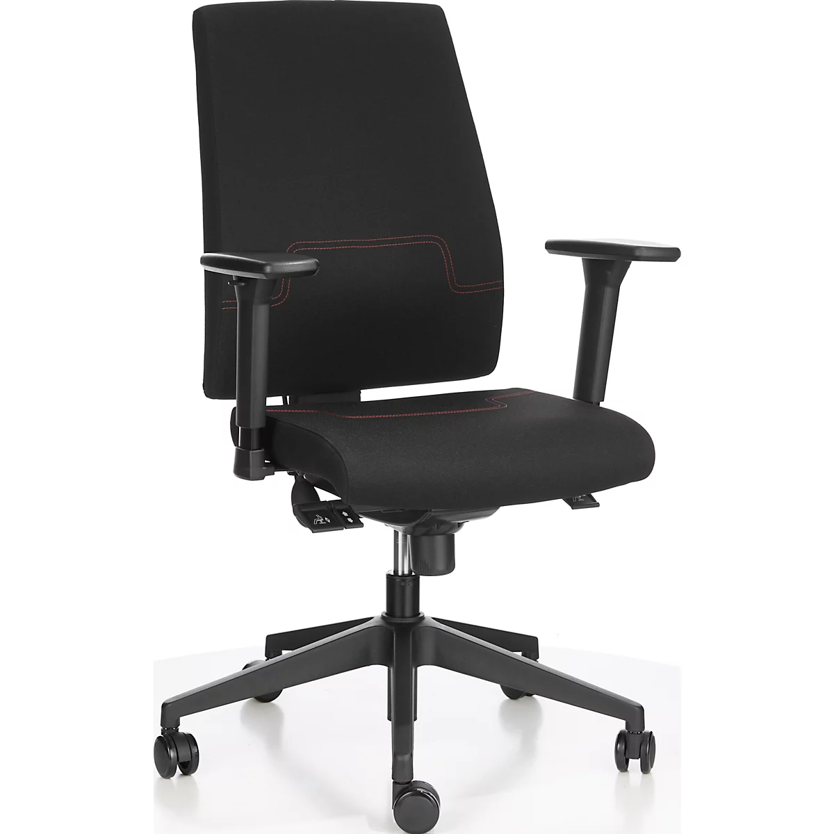 Schäfer Shop Chaise de bureau Select T4, avec accoudoirs, mécanisme synchrone, siège multicouche, soutien lombaire Airpressure, noir