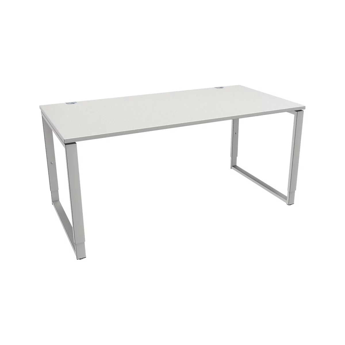 Schäfer Shop Escritorio Genius Modena Flex, regulable en altura, forma rectangular, base de consola, ancho 1600 mm, gris claro