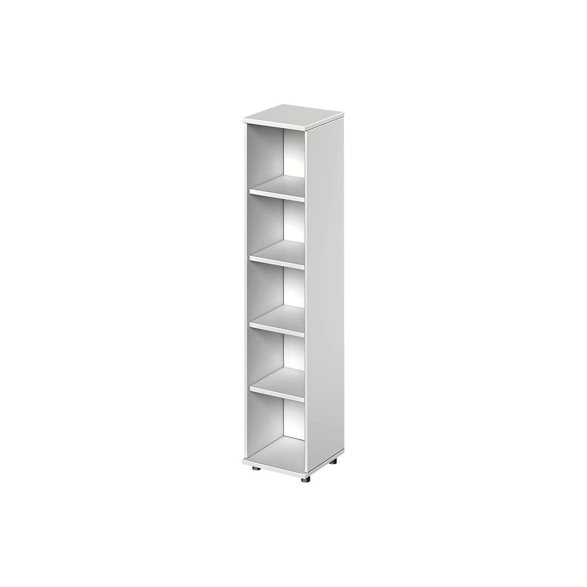 Schäfer Shop Étagère Genius TETRIS WOOD, 5 OH, hauteur avec patins, L 400 mm, gris clair 