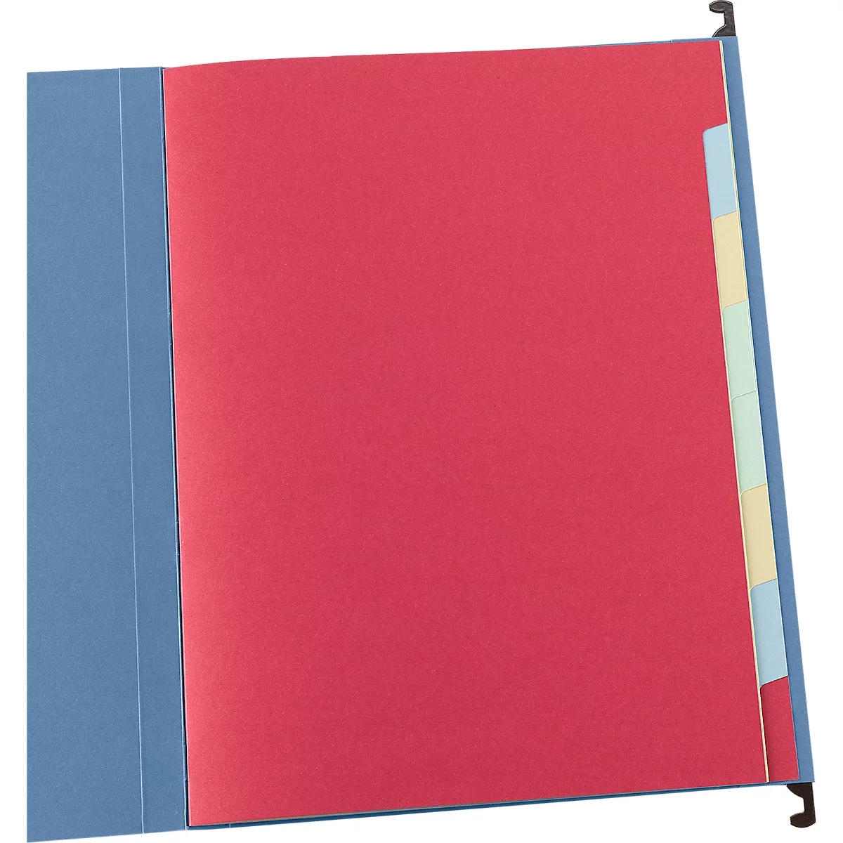 SCHÄFER SHOP Fächer-Hängemappe, für Formate bis DIN A4, Karton, blau, 5 Stück
