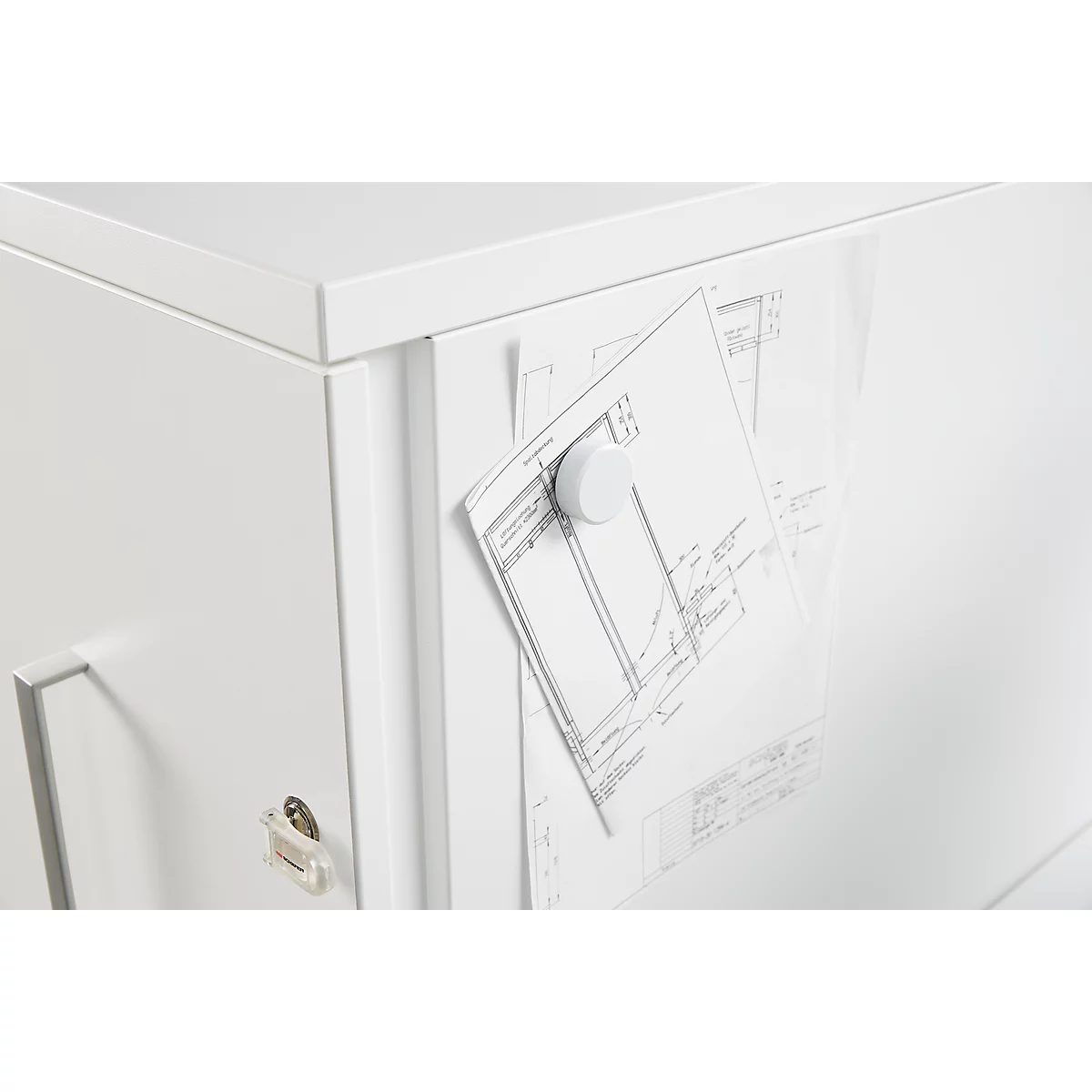 Schäfer Shop Genius Archivador alto, An 435 x P 800 x Al 1296 mm, blanco/blanco