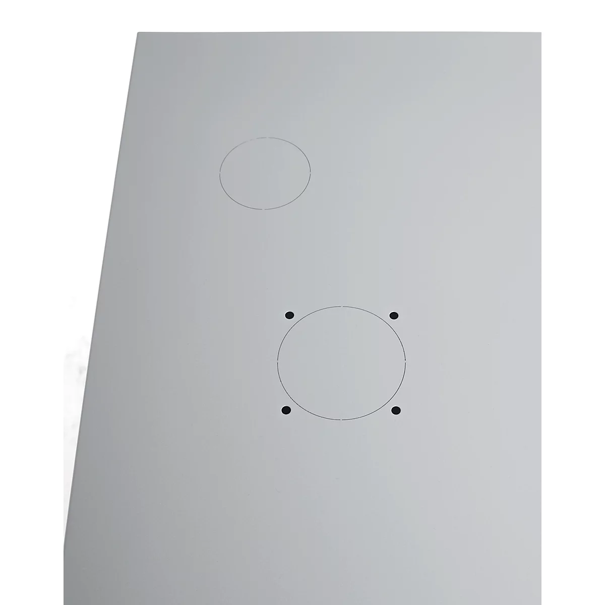 Schäfer Shop Genius armario de doble puerta FS, acero, con agujeros de ventilación, A 545 x P 520 x A 1105 mm, 3 OH, aluminio blanco/aluminio blanco, hasta 150 kg