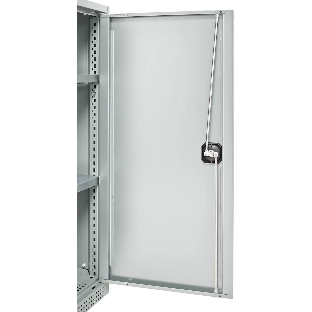 Schäfer Shop Genius armario de doble puerta FS, acero, con agujeros de ventilación, A 545 x P 520 x A 1105 mm, 3 OH, gris claro/gris claro, hasta 150 kg