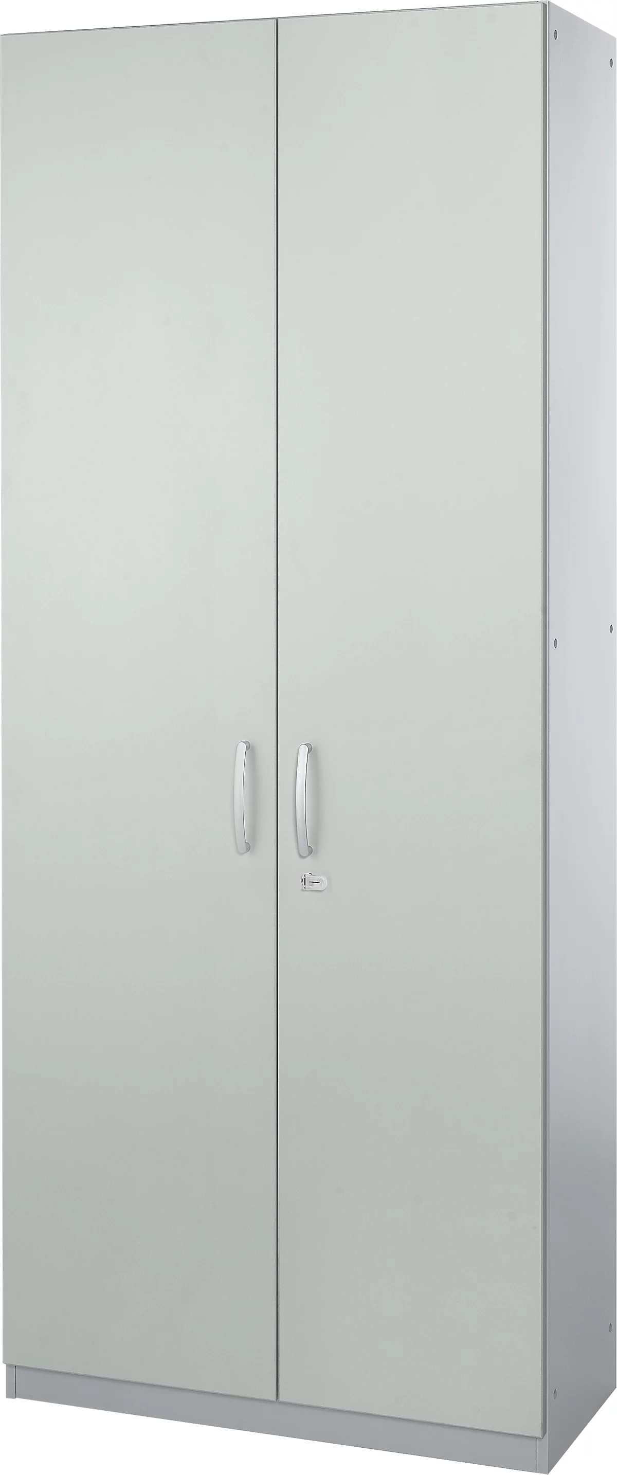 Schäfer Shop Genius Armario de puertas batientes TETRIS SOLID, cuerpo de acero, 5 AA, An 1000 mm, con cerradura, gris luminoso/aluminio blanco