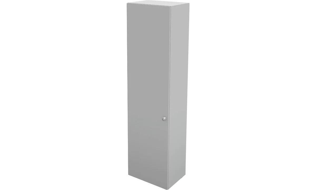 Schäfer Shop Genius Armario de puertas batientes TETRIS WALL, 6 HC, ancho 600 x fondo 440 x alto 2250 mm, bisagra de puerta a la izquierda, gris claro