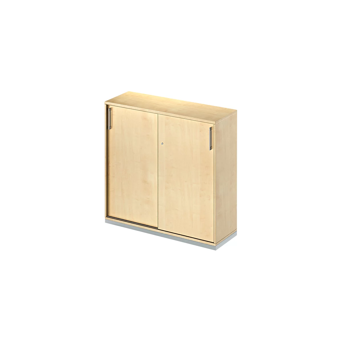 Schäfer Shop Genius armario de puertas correderas TETRIS WOOD, 3 OH, W 1200 mm, incl. zócalo de acero, acabado de arce