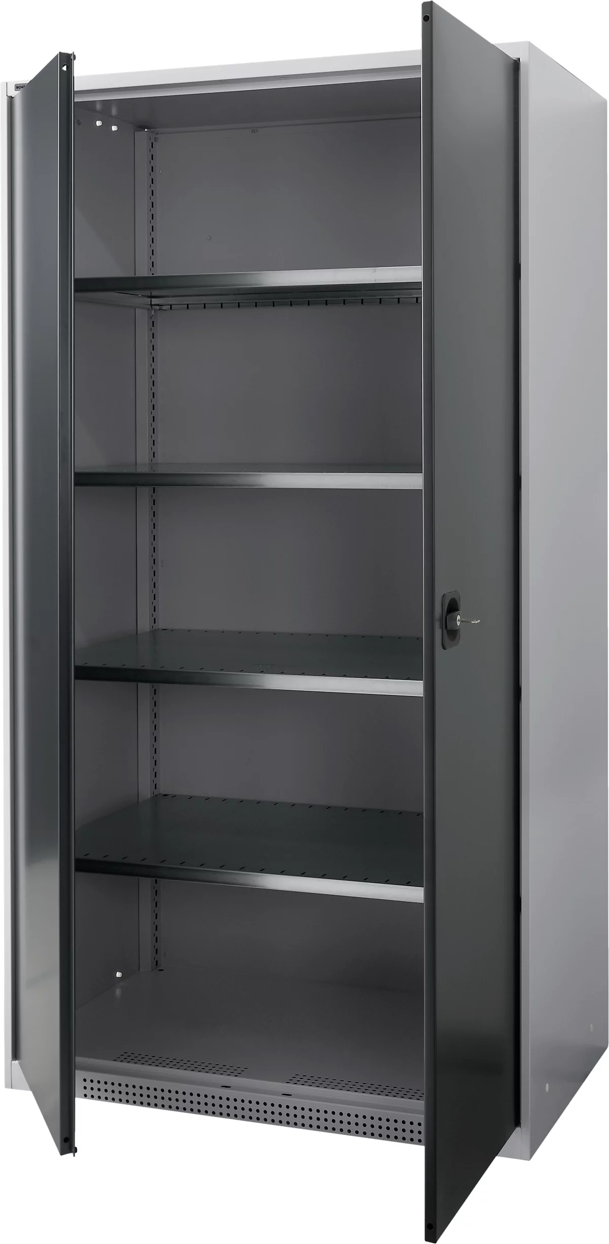 Schäfer Shop Genius armario para cargas pesadas FS, chapa de acero, ancho 1055 x fondo 520 x alto 1950 mm, 5 OH, aluminio blanco/gris antracita, hasta 1000 kg