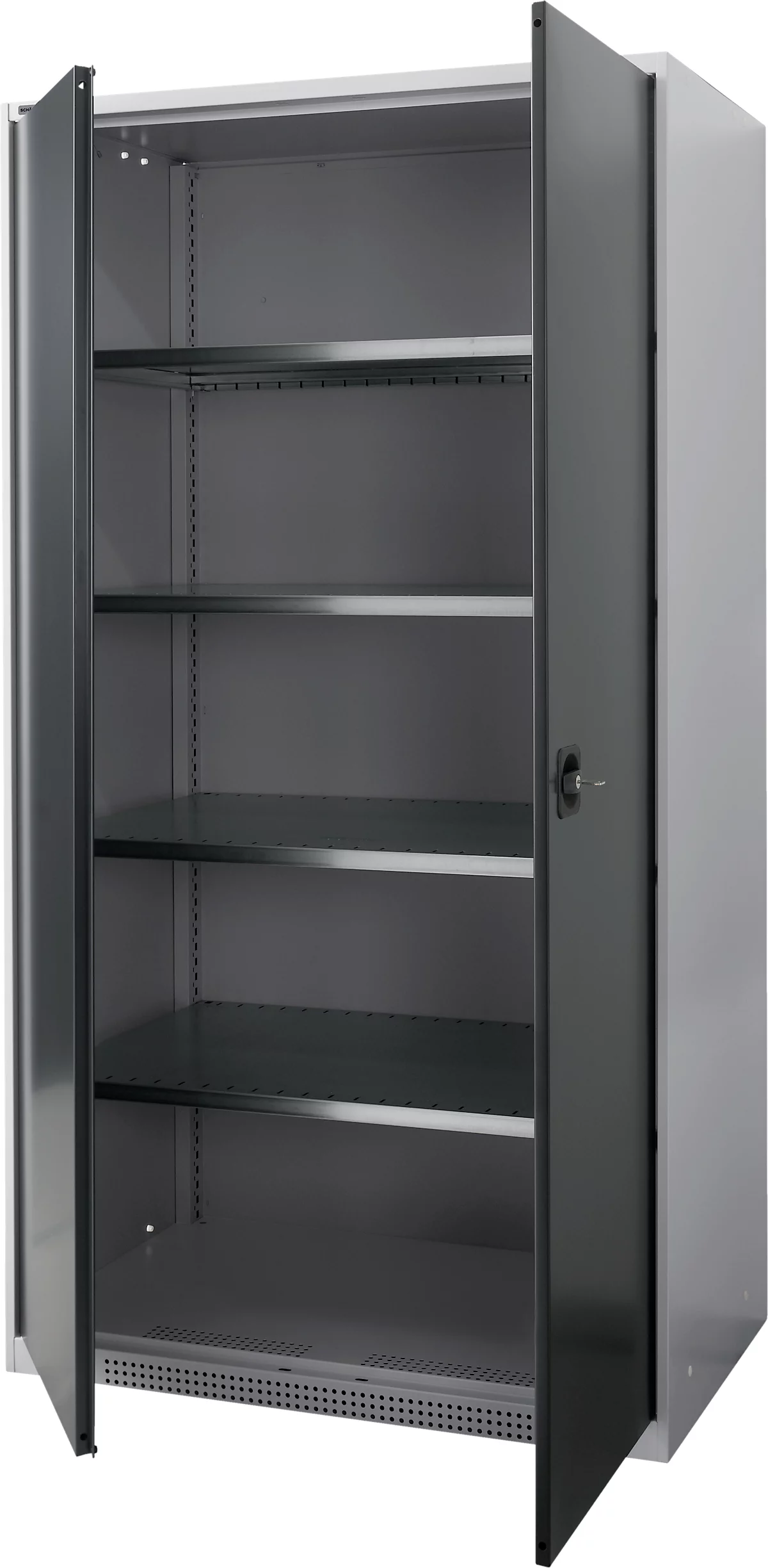 Schäfer Shop Genius armario para cargas pesadas FS, chapa de acero, ancho 1055 x fondo 620 x alto 1950 mm, 5 OH, aluminio blanco/gris antracita, hasta 1000 kg