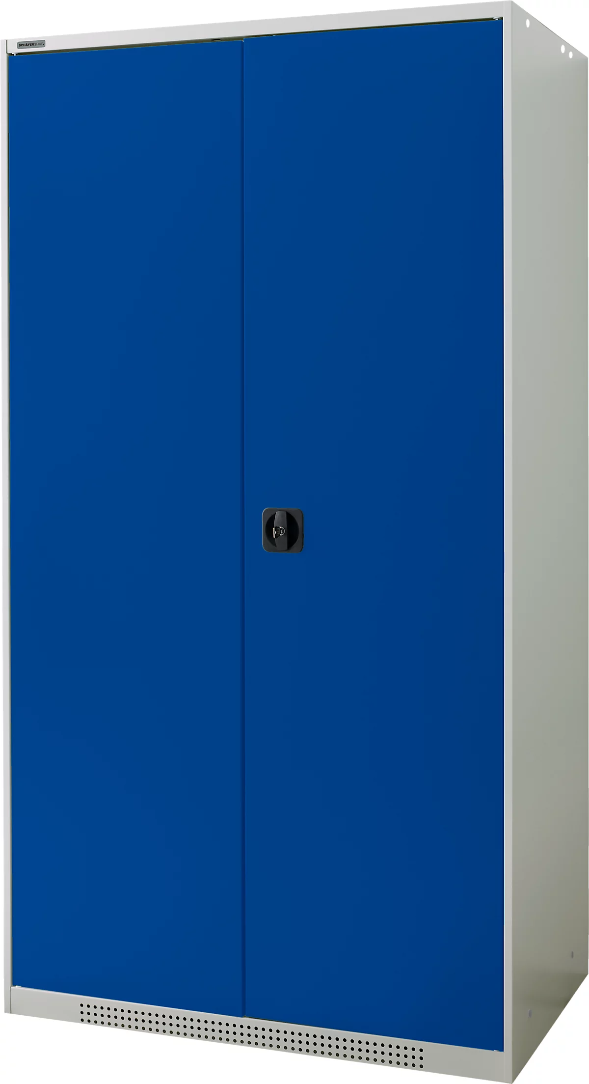 Schäfer Shop Genius armario para cargas pesadas FS, chapa de acero, ancho 1055 x fondo 620 x alto 1950 mm, 5 OH, gris claro/azul benigno, hasta 1000 kg