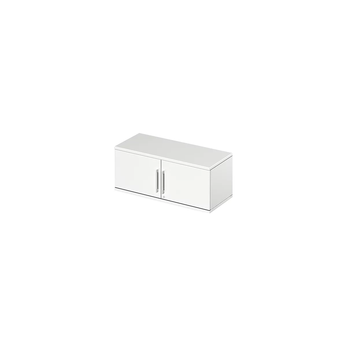 Schäfer Shop Genius Armoire à portes battantes à poser TETRIS WOOD, 1 HC, l. 1000 x H 400 mm, blanc