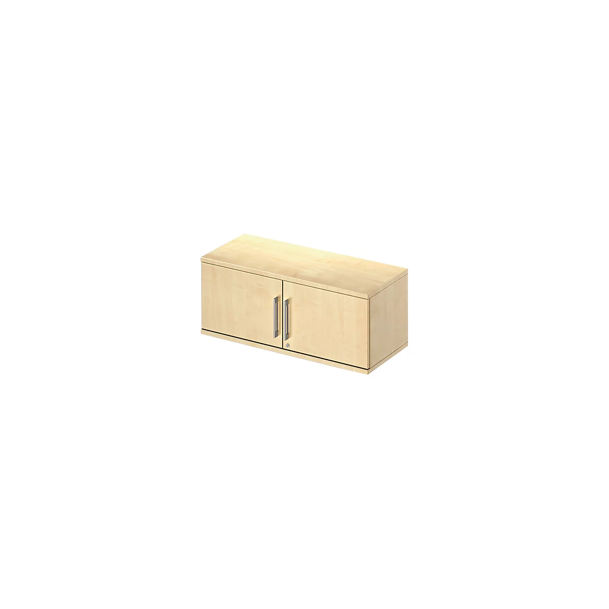 Schäfer Shop Genius Armoire à portes battantes à poser TETRIS WOOD, 1 HC, l. 1000 x H 400 mm, coloris érable
