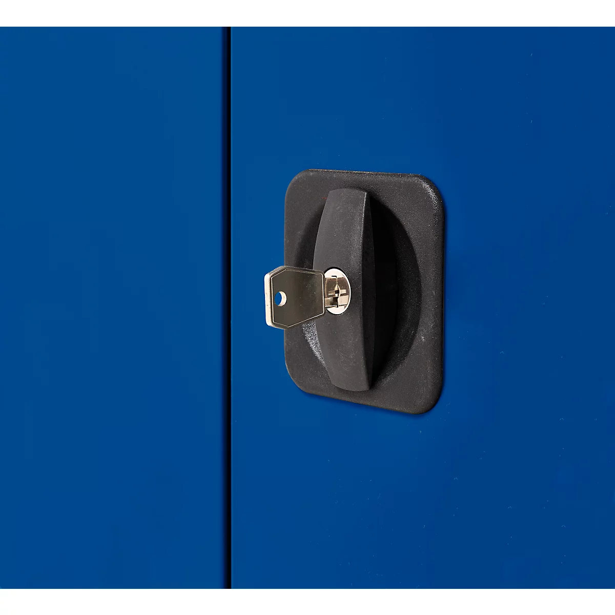 Schäfer Shop Genius Armoire à portes battantes FS, acier, avec trous d'aération, L 1055 x P 420 x H 1105 mm, 3 HC, blanc aluminium/bleu enzyme, jusqu'à 450 kg