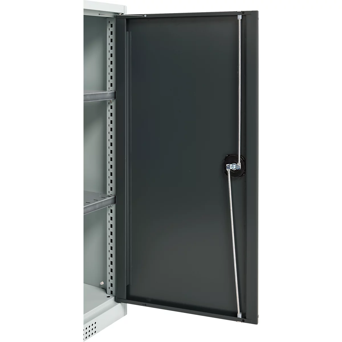 Schäfer Shop Genius Armoire à portes battantes FS, acier, avec trous d'aération, L 1055 x P 420 x H 1105 mm, 3 HC, gris clair/gris anthracite, jusqu'à 450 kg