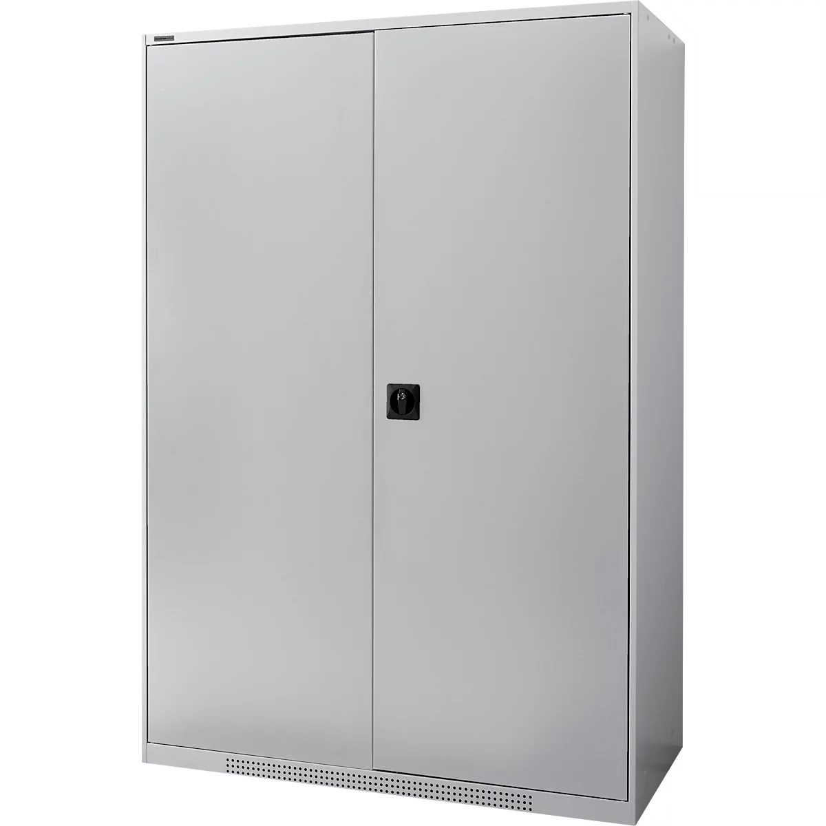 Schäfer Shop Genius Armoire à portes battantes FS, acier, avec trous d'aération, L 1343 x P 620 x H 1950 mm, 5 HC, alu blanc/alu blanc, jusqu'à 750 kg 