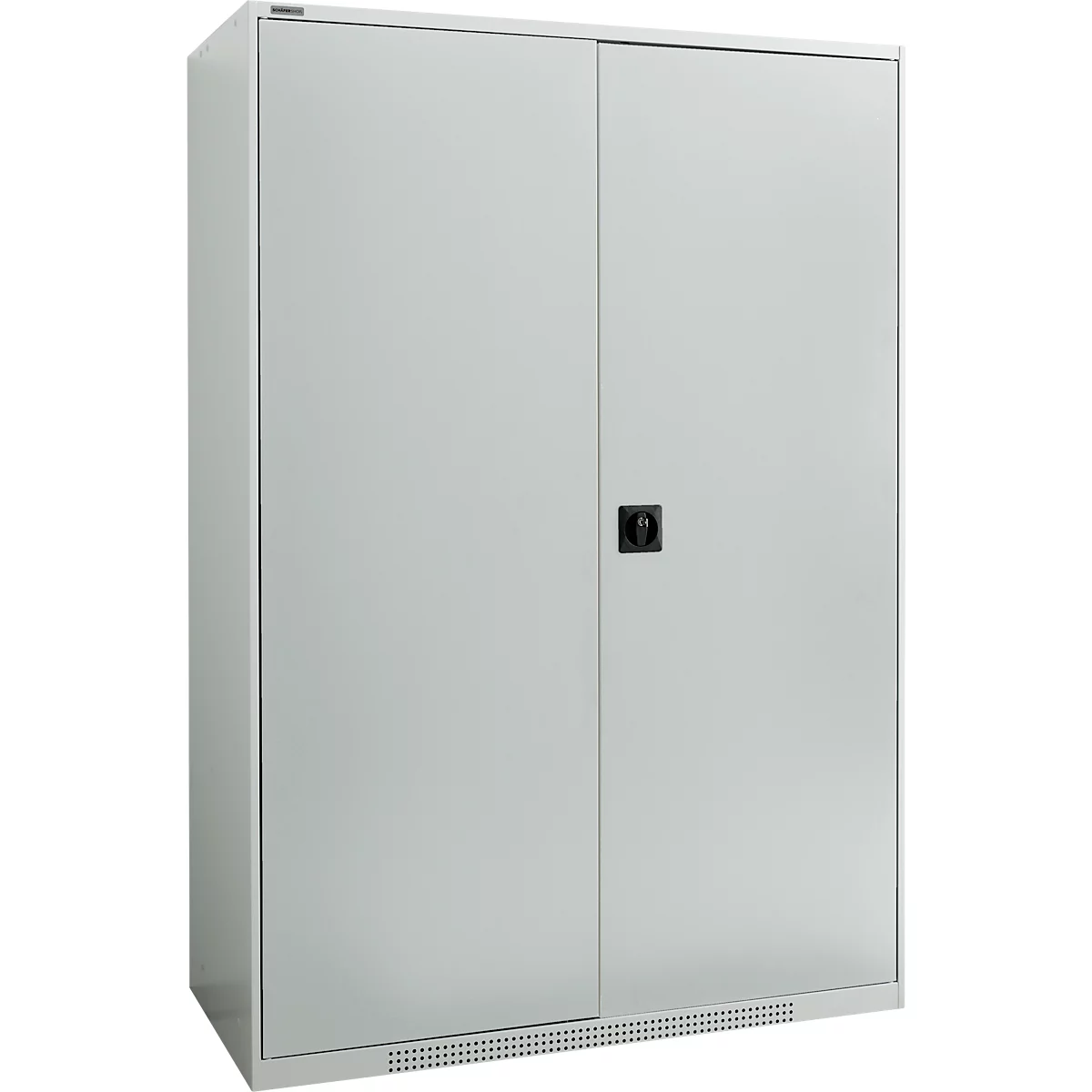 Schäfer Shop Genius Armoire à portes battantes FS, acier, avec trous d'aération, L 1343 x P 620 x H 1950 mm, 5 HC, gris clair/gris clair, jusqu'à 750 kg 