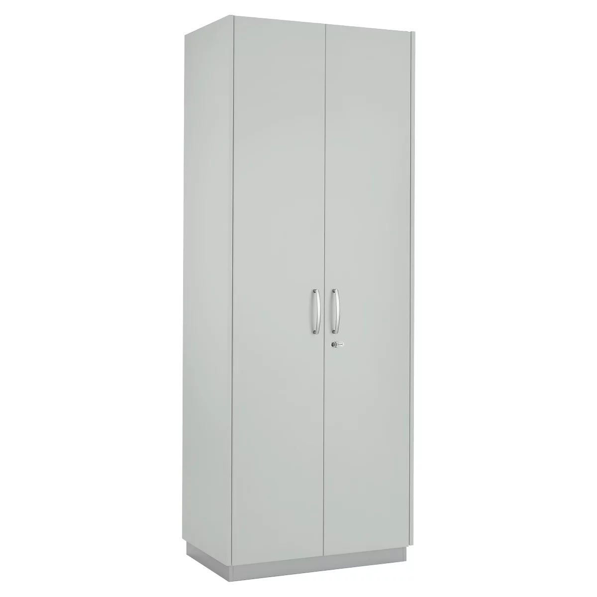 Schäfer Shop Genius Armoire à portes battantes TETRIS SOLID, 5 HC, l. 800 mm, avec panneaux latéraux, gris clair 
