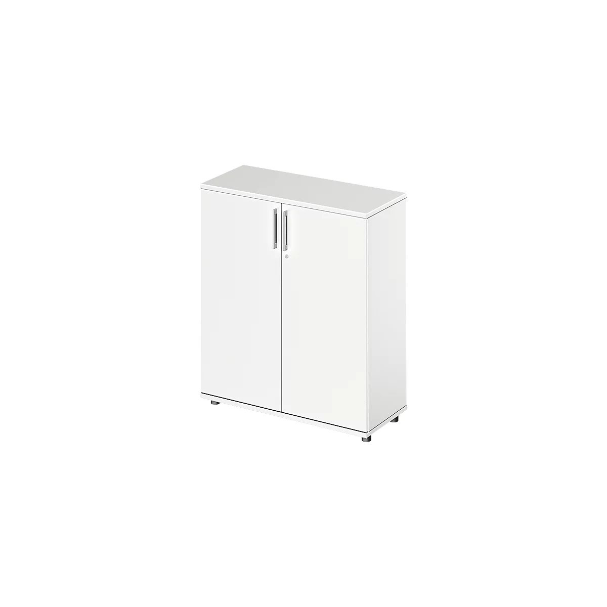 Schäfer Shop Genius Armoire à portes battantes TETRIS WOOD, 3 HC, hauteur incl. patins, L 1000 mm, blanc