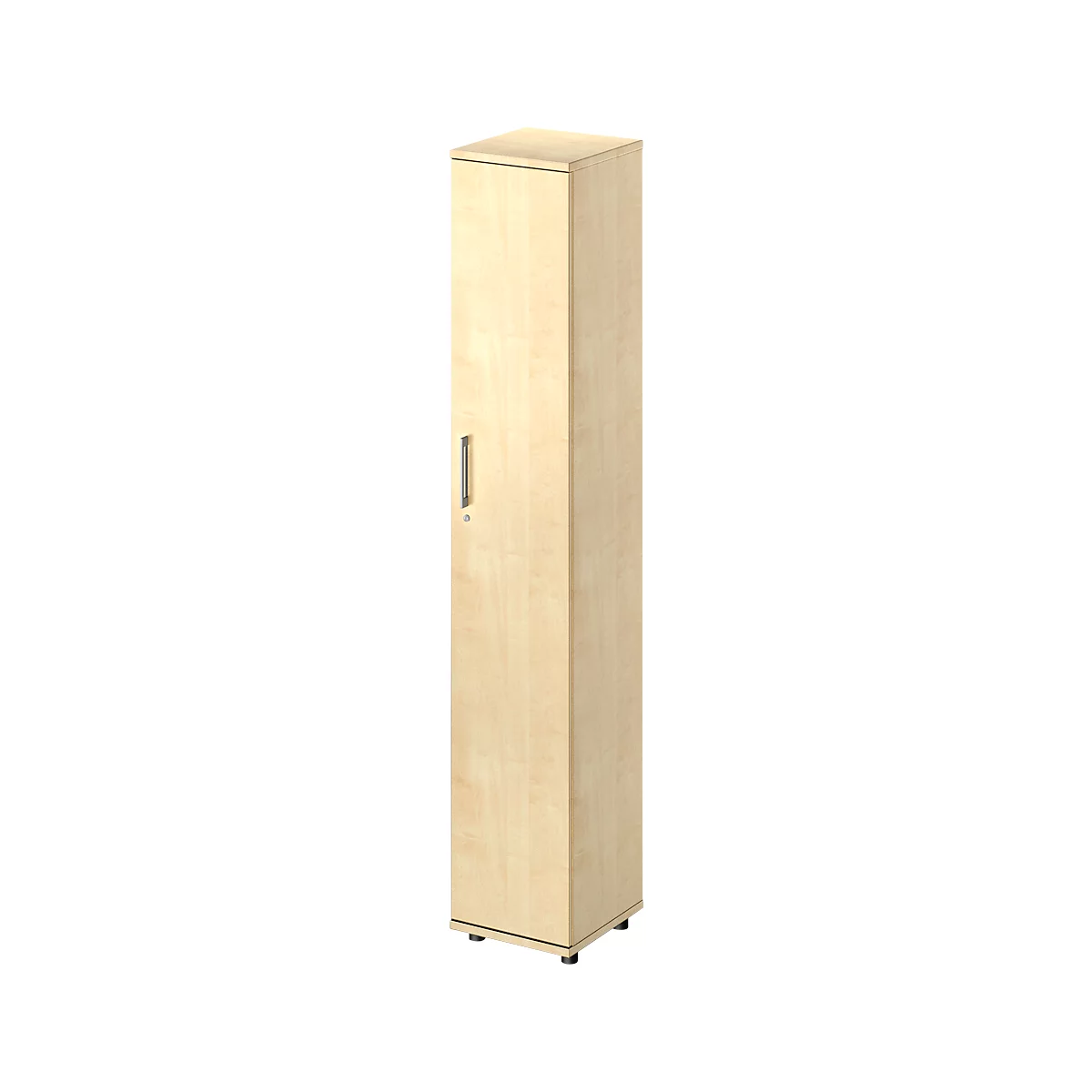 Schäfer Shop Genius Armoire à portes battantes TETRIS WOOD, 6 HC, l. 400 x P 421 x H 2270 mm, hauteur (patins inclus), porte fixée à droite, coloris érable 