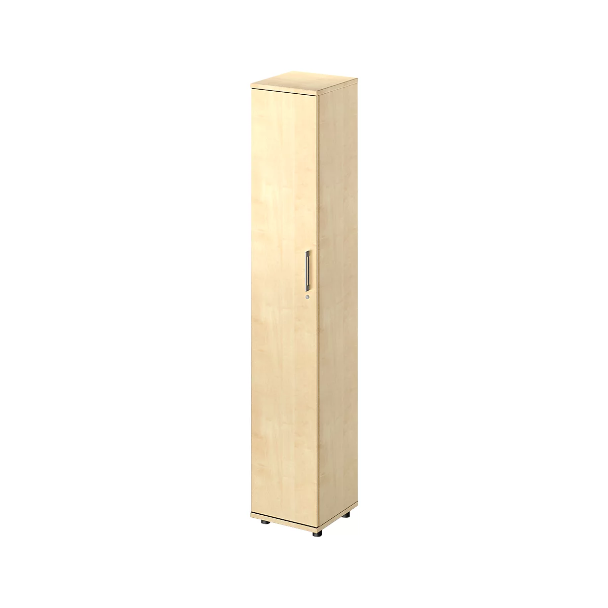 Schäfer Shop Genius Armoire à portes battantes TETRIS WOOD, 6 HC, l. 400 x P 421 x H 2270 mm, hauteur (patins inclus), porte fixée à gauche, coloris érable 