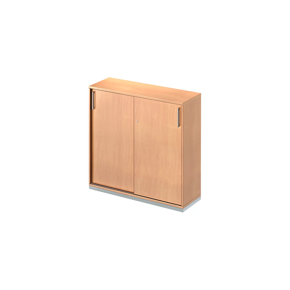 Schäfer Shop Genius Armoire à portes coulissantes TETRIS WOOD, 3 HC, l. 1200 mm, avec socle en acier, coloris hêtre 