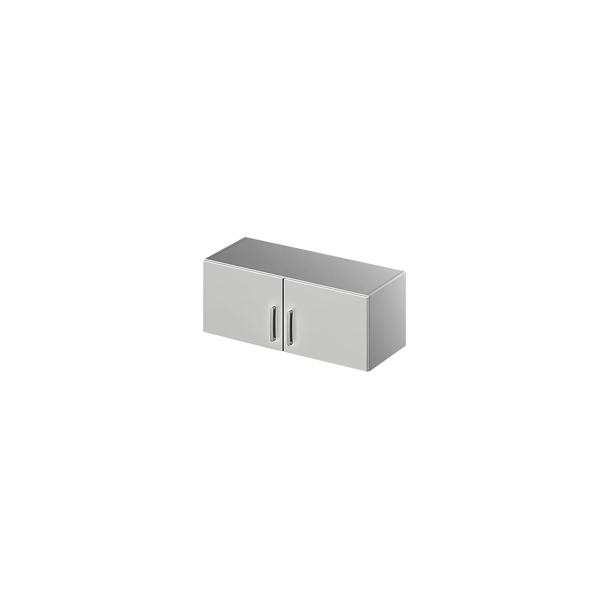 Schäfer Shop Genius Armoire à poser TETRIS SOLID, corps en acier, 1 HC, l. 1000 mm, gris clair/alu blanc