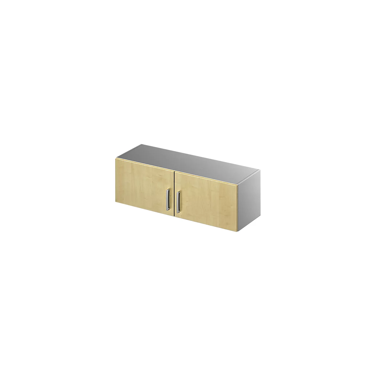 Schäfer Shop Genius Armoire à poser TETRIS SOLID, corps en acier, 1 HC, l. 1200 mm, coloris érable/alu blanc