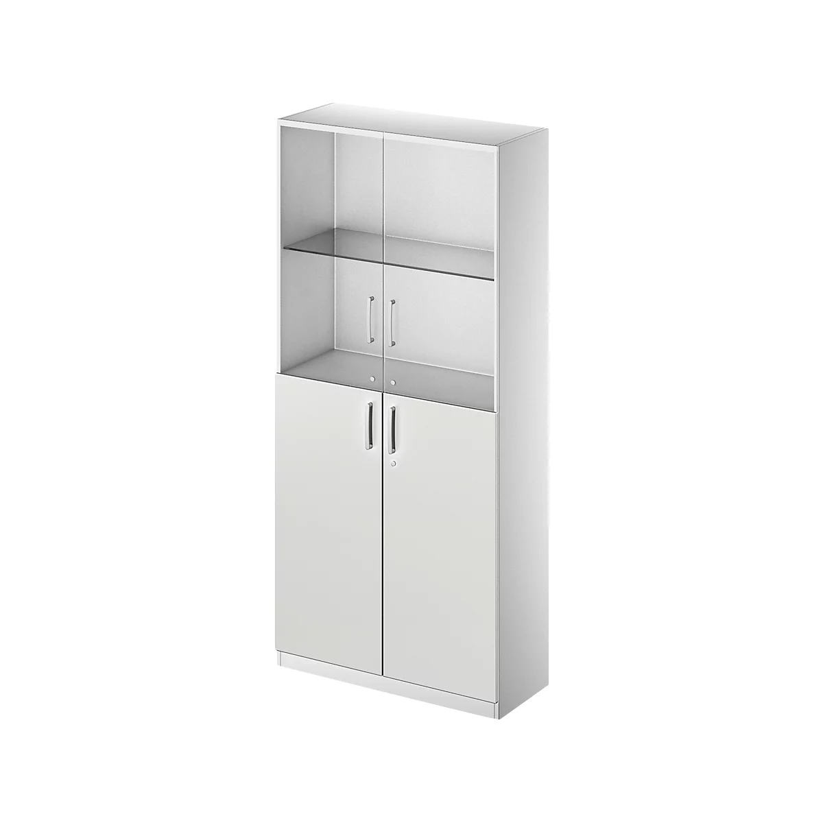 Schäfer Shop Genius Armoire combinée TETRIS SOLID, 5 HC, portes battantes en verre, l. 1000 mm, verrouillable