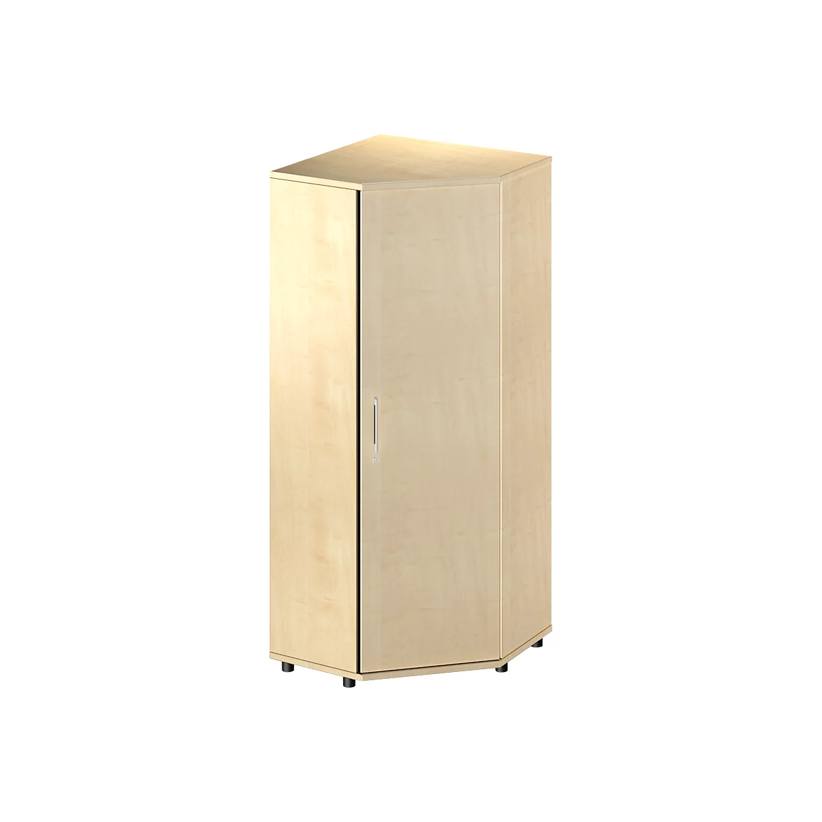 Schäfer Shop Genius Armoire d'angle TETRIS WOOD, 5 HC, l. 800 x H 1910 mm, hauteur (patins inclus), coloris érable 