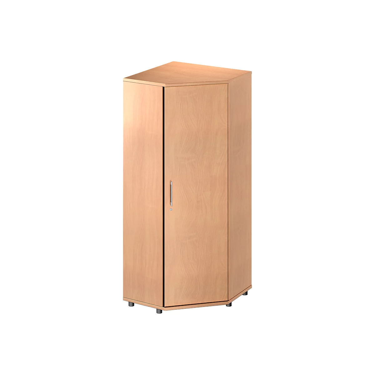Schäfer Shop Genius Armoire d'angle TETRIS WOOD, 5 HC, l. 800 x H 1910 mm, hauteur (patins inclus), coloris hêtre 