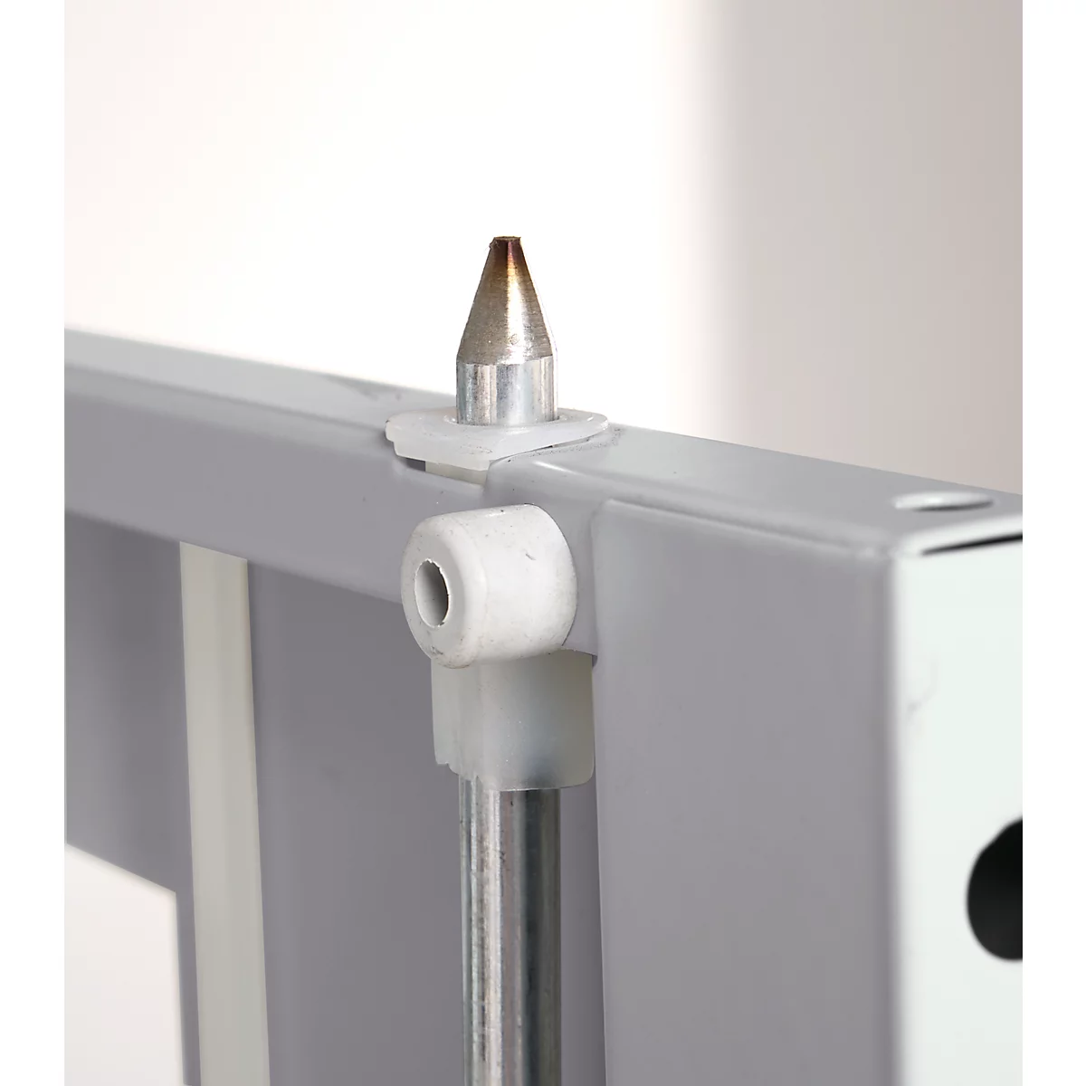 Schäfer Shop Genius Armoire en acier FS, en tôle d'acier, avec fenêtre d'inspection, trous de ventilation, L 545 x P 520 x H 1950 mm, 5 HC, jusqu'à 250 kg, alu blanc/alu blanc