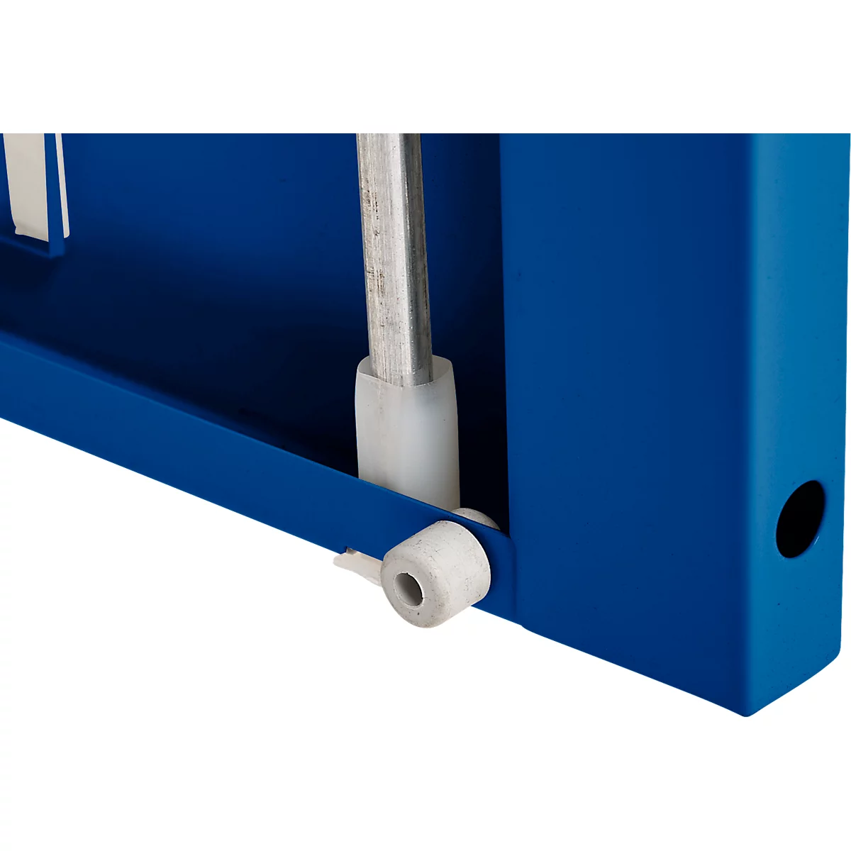 Schäfer Shop Genius Armoire en acier FS, en tôle d'acier, avec fenêtre d'inspection, trous de ventilation, L 545 x P 520 x H 1950 mm, 5 HC, jusqu'à 250 kg, alu blanc/bleu gentiane
