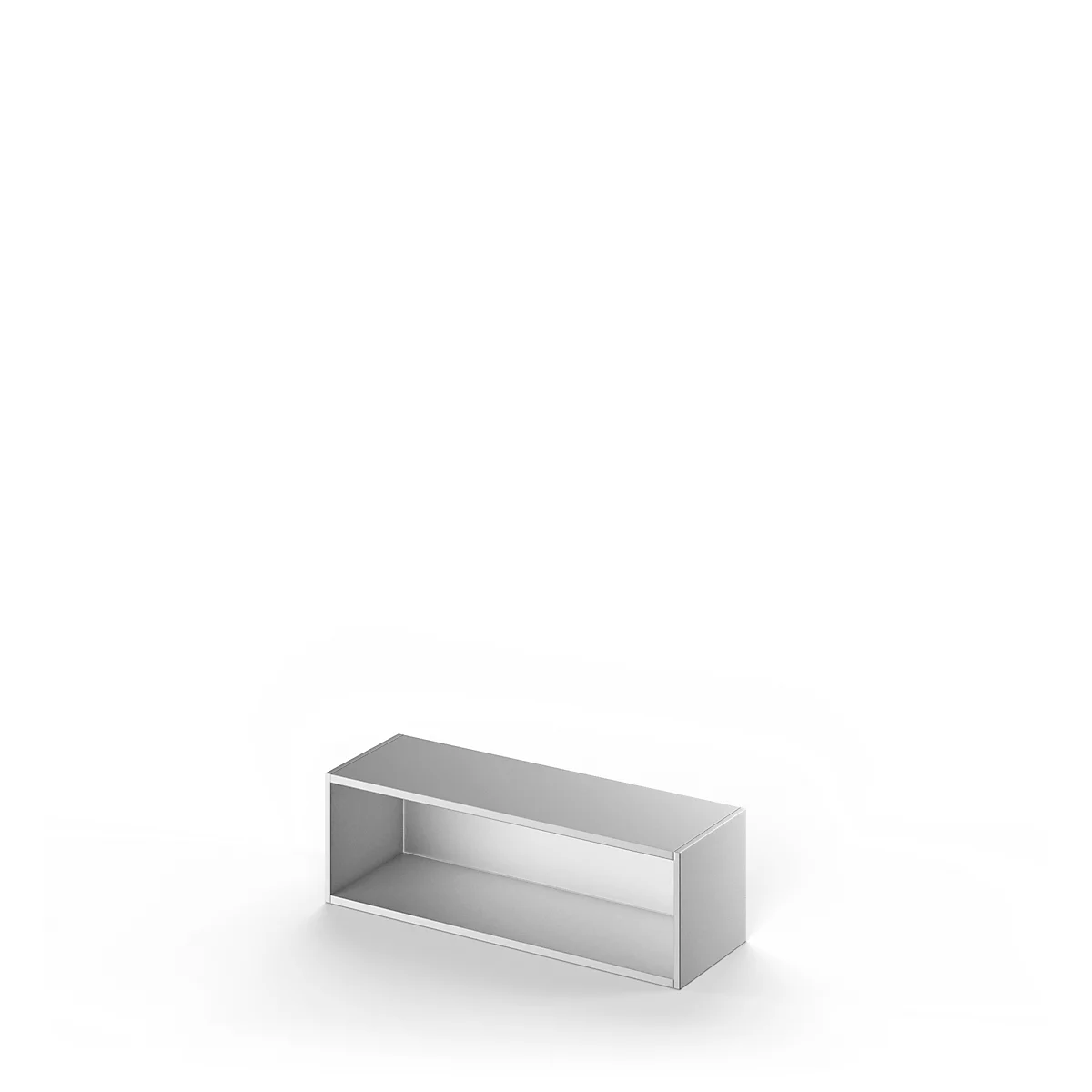 Schäfer Shop Genius Aufsatzregal TETRIS SOLID, Stahlkorpus, 1 OH, B 1200 mm, weißalu